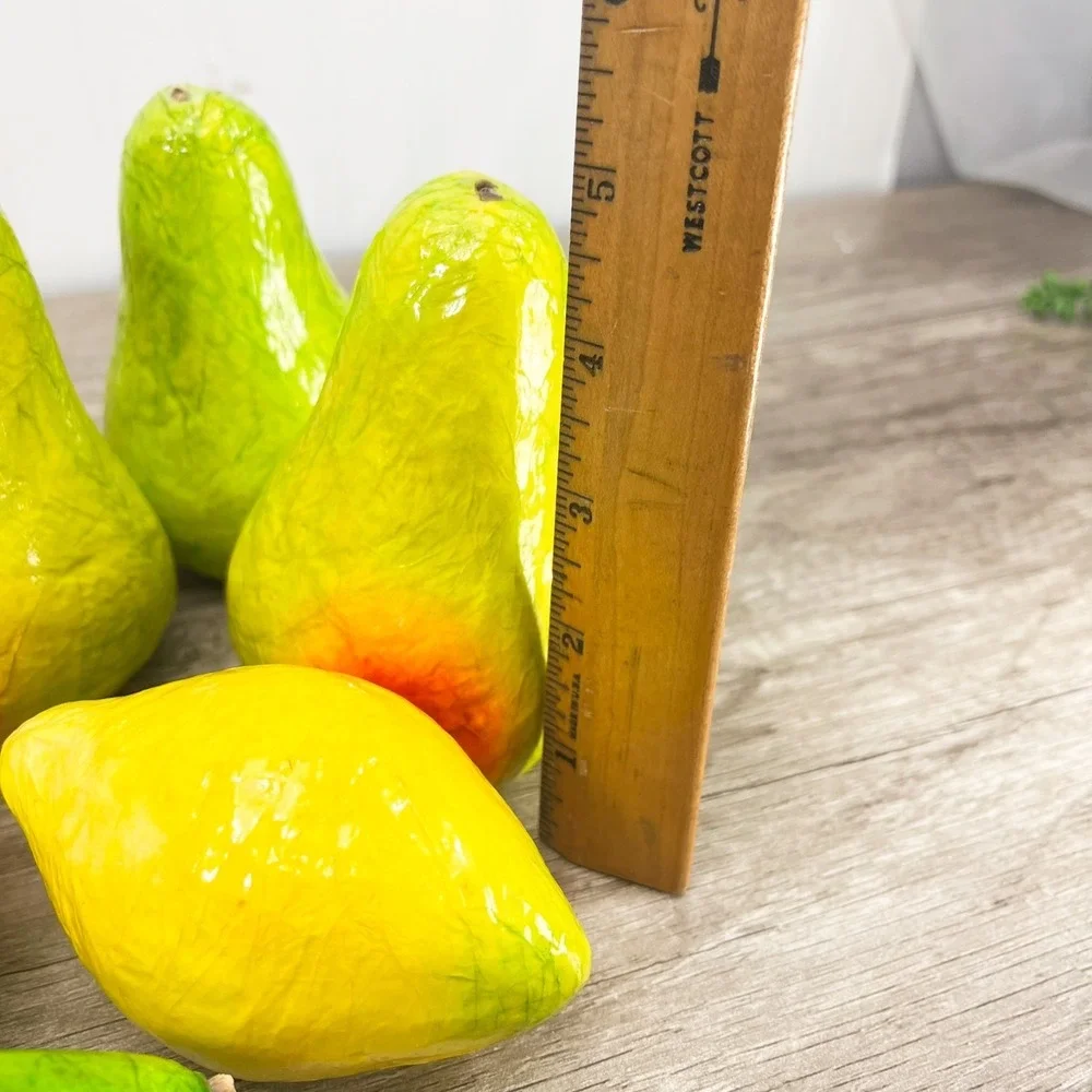 Vintage Fake‎ Fruit Handmade Paper Mache Glossy Fruit Folk Art Hecho En Mexico
